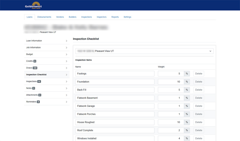Inspections Checklist